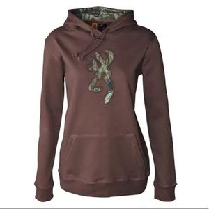 Women’s Browning brown and camo hoodie sweatshirt